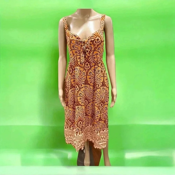 NWT Knox Rose Summer Sun Tribal ethnic Dress w/pockets Small - Picture 1 of 10
